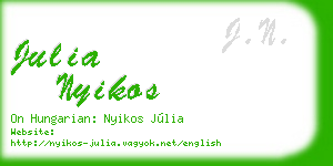 julia nyikos business card