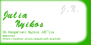 julia nyikos business card